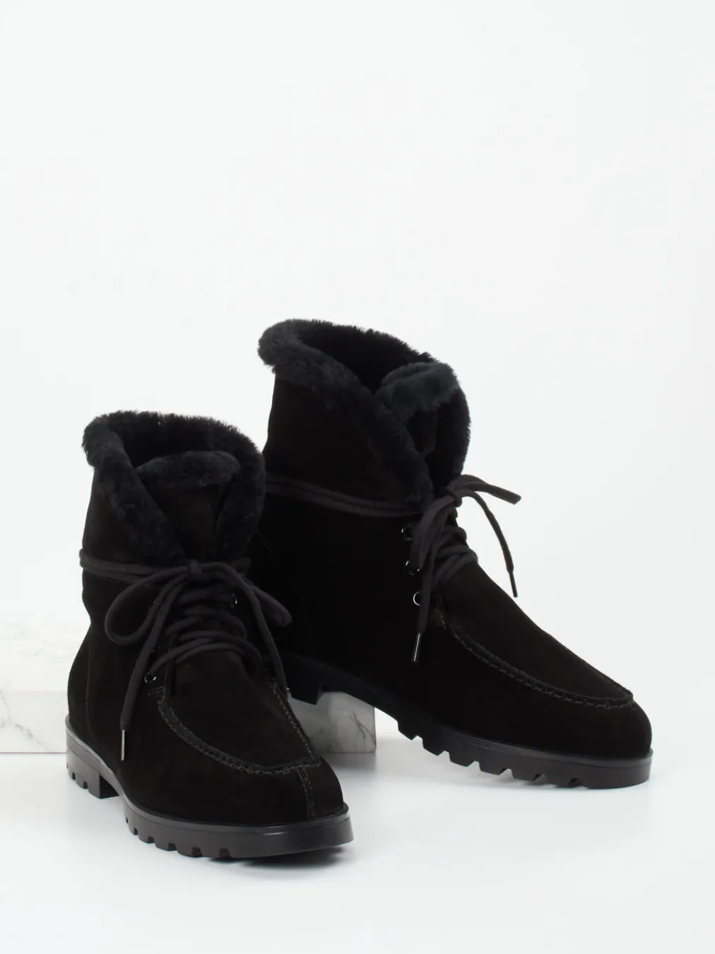 – Stiefelette aus Veloursleder-Santoni Best