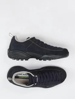 – Halbschuh aus Veloursleder Dunkel-Scarpa New