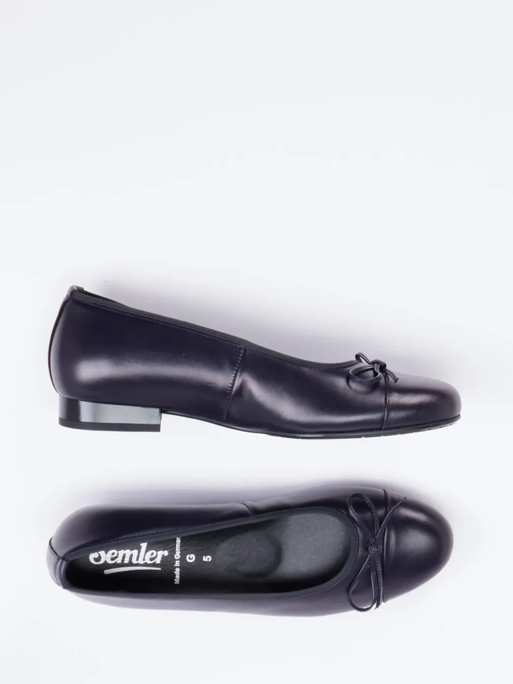 – Ballerinas aus Kalbleder in Dunkel-Semler Sale