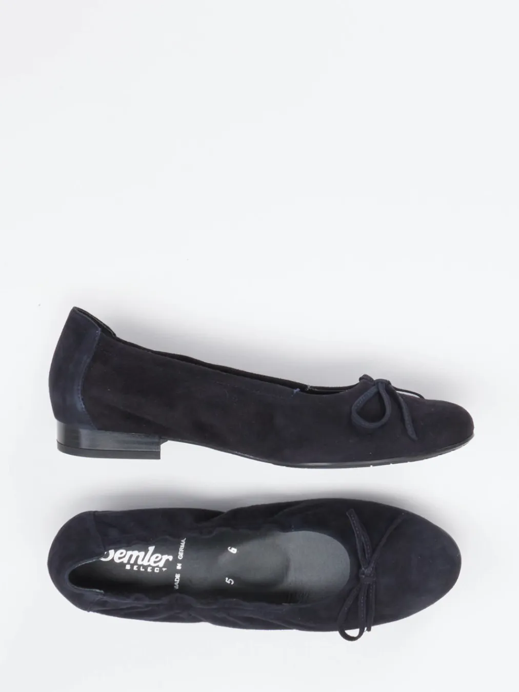 – Ballerinas aus Veloursleder in Dunkel-Semler Hot