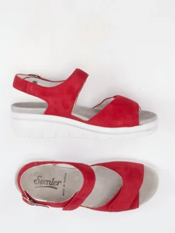 – Keilsandalette aus Veloursleder-Semler Sale