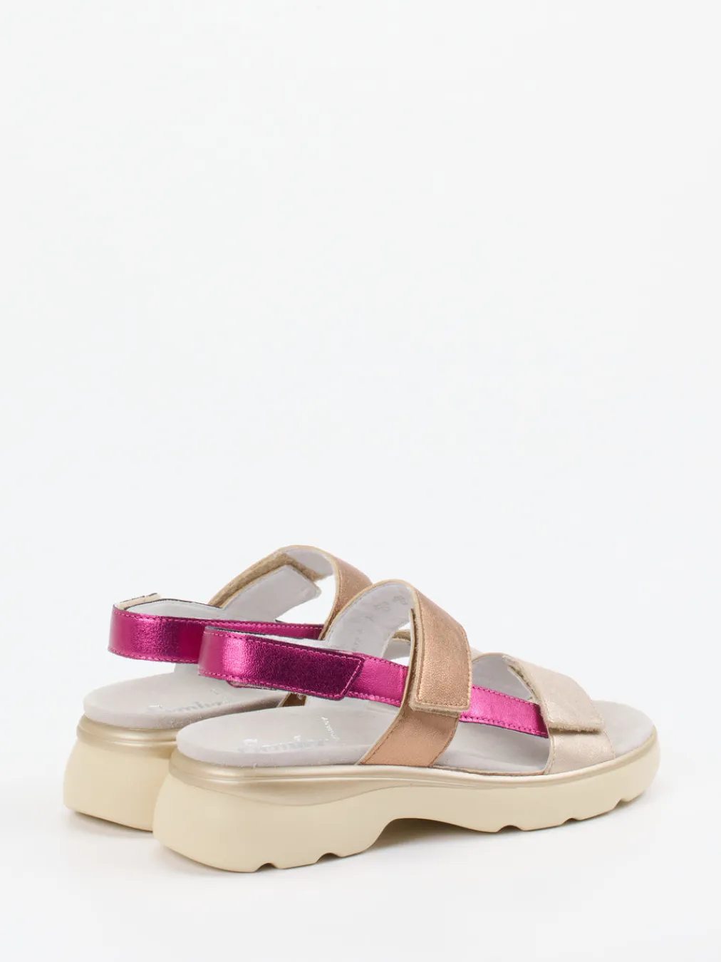 – Klettsandale aus Metallic-Kalbleder-Semler Sale