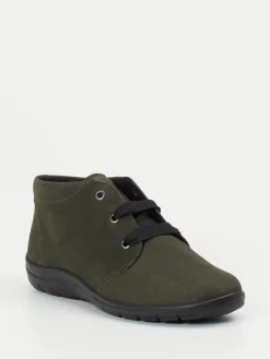 – Komfort-Bootie aus Veloursleder oliv-Semler Best