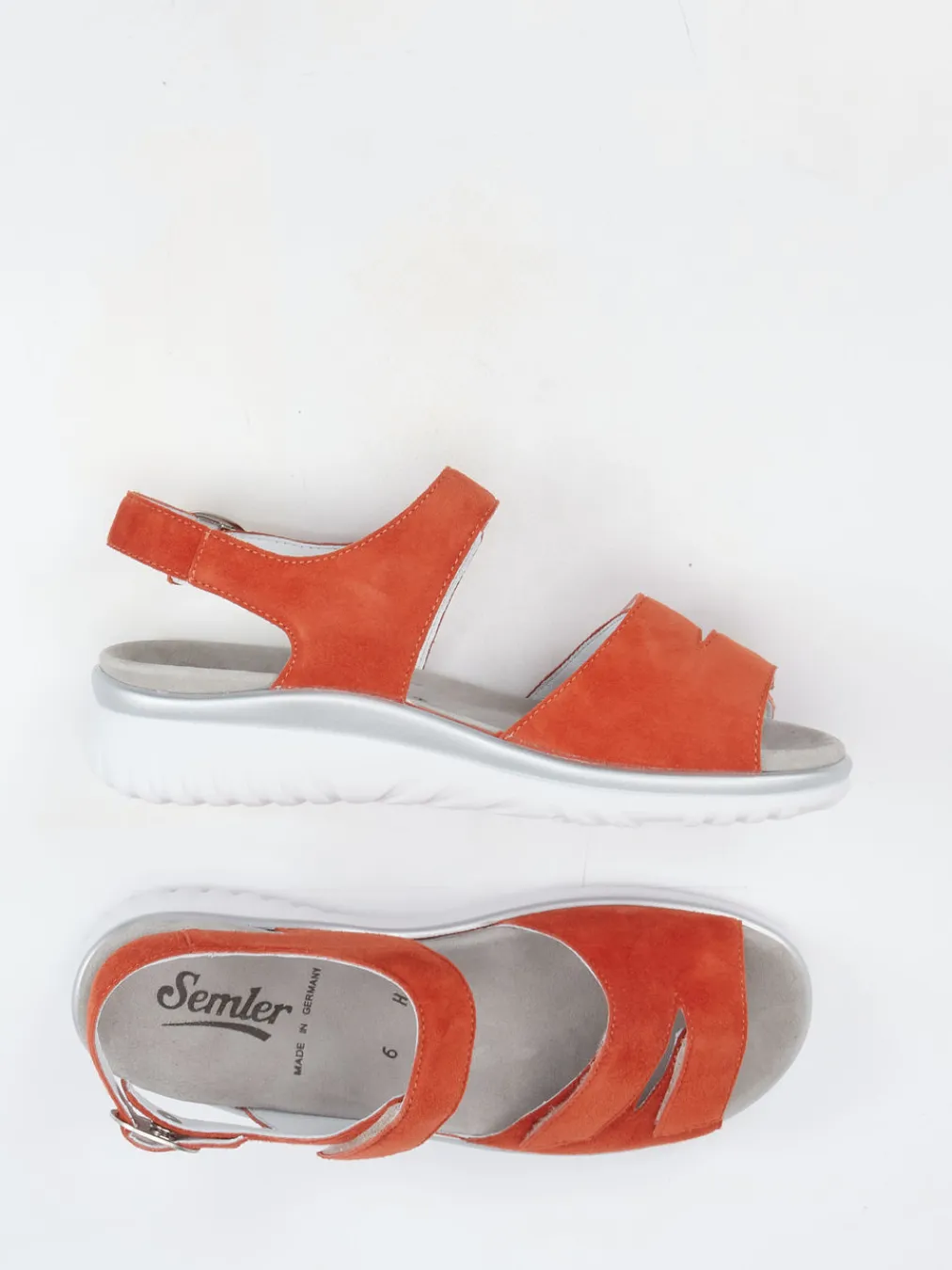 – Komfortsandale aus Veloursleder-Semler