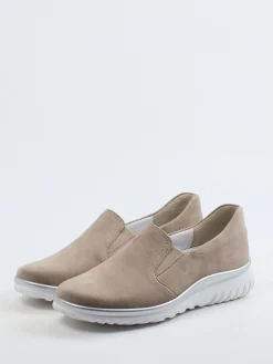 – Komfort-Slipper aus Veloursleder grau-Semler Outlet