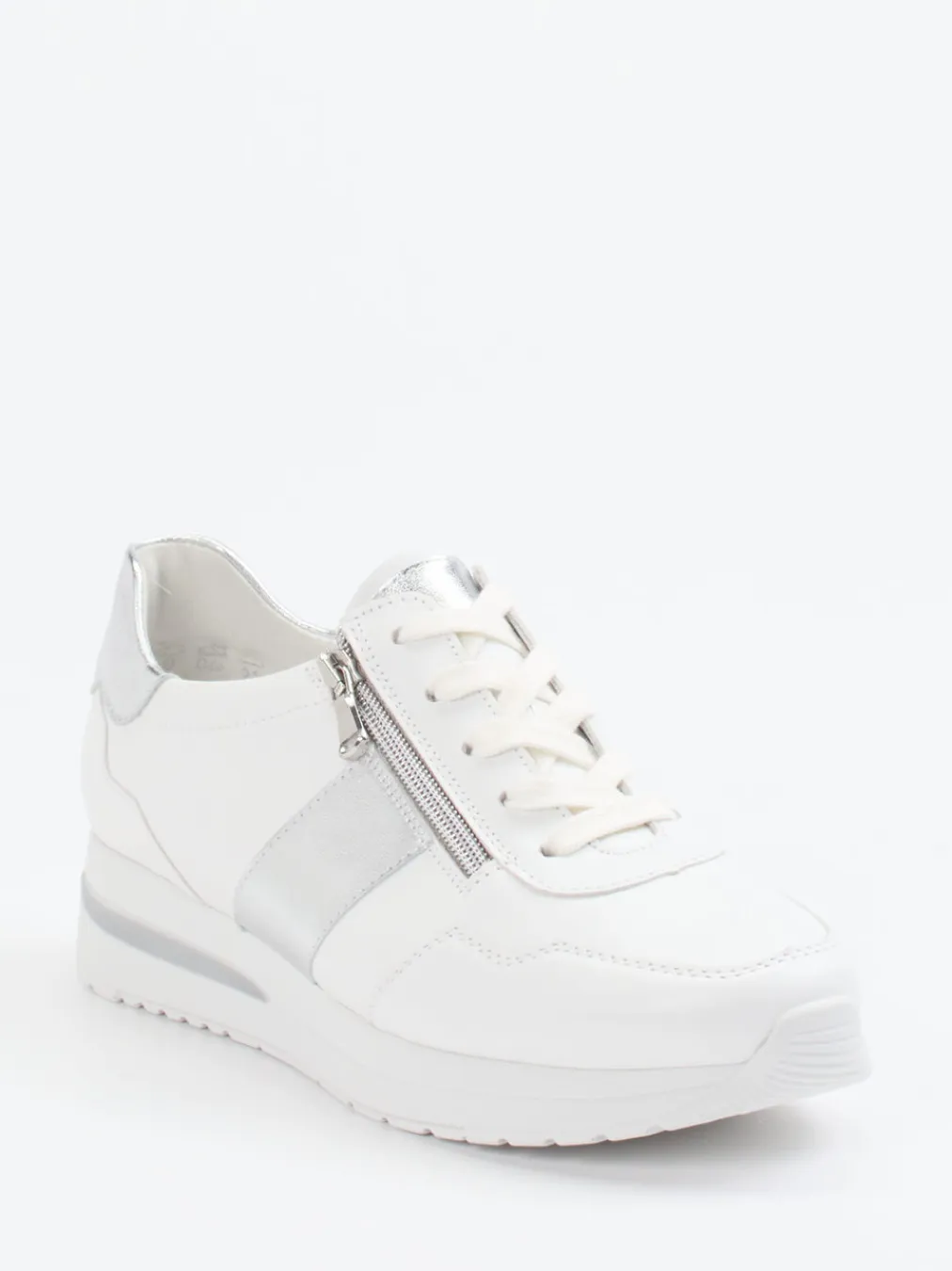 – Komfort-Sneaker aus Kalbleder -silber-Semler Clearance