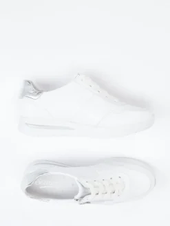 – Komfort-Sneaker aus Kalbleder -silber-Semler Clearance