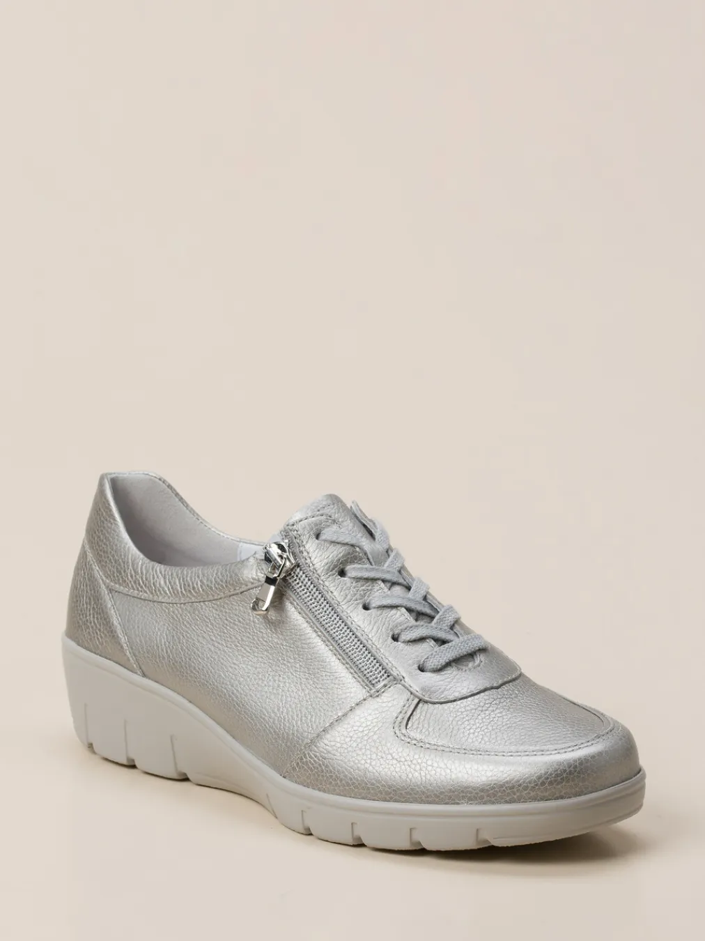 – Komfort-Sneaker aus Metallicleder-Semler Best