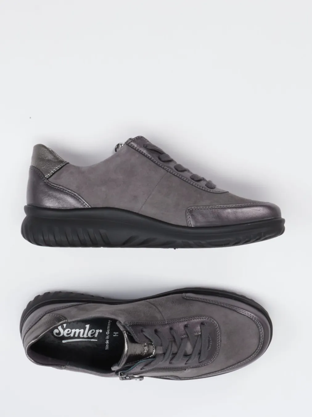 – Komfort-Sneaker aus Leder metallic-Semler Clearance