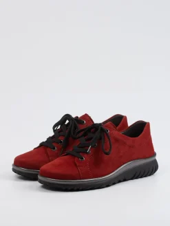 – Komfort-Sneaker aus Veloursleder dunkelrot-Semler New