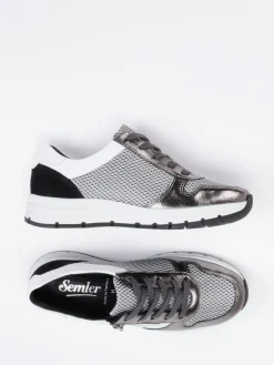 – Komfort-Sneaker aus Metallicleder anthrazit-Semler