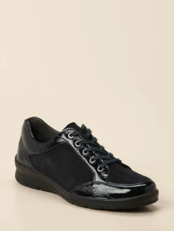 – Komfort-Sneaker aus Lackleder und Veloursleder-Semler Best