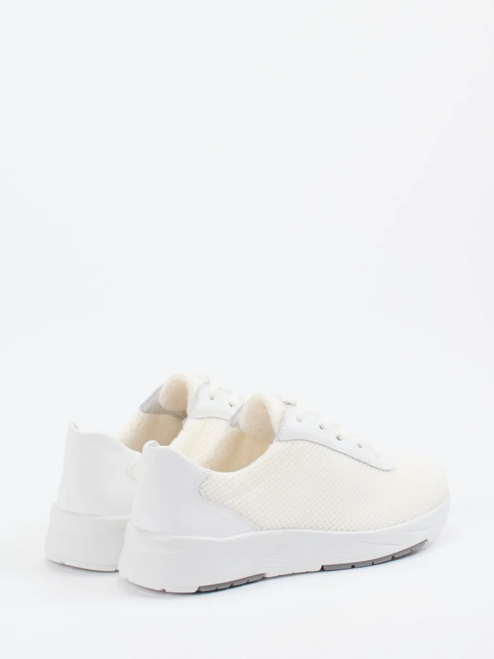 – Komfort-Sneaker aus Mesh und Kalbleder Creme-Semler Sale