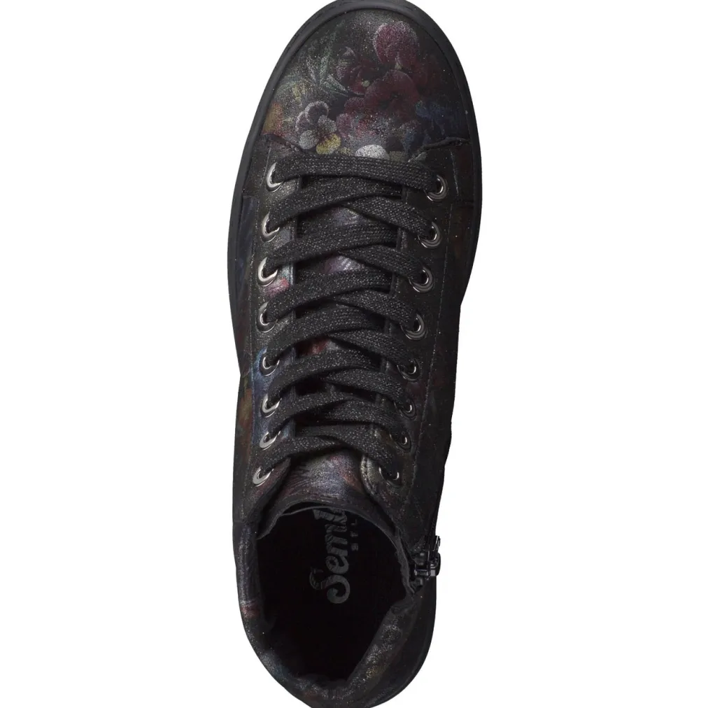 – Schnürboots aus geprägtem Leder floral-Semler Sale