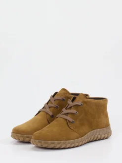 – Schnürstiefelette aus Veloursleder cognac-Semler