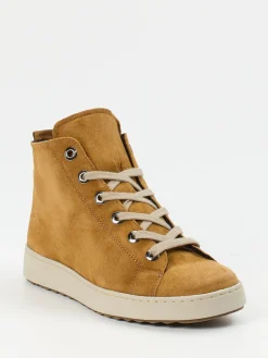 – Schnürstiefelette aus Veloursleder cognac-Semler