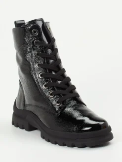 – Schnürstiefelette aus Lackleder-Semler New