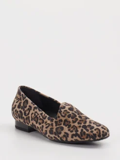 – Slipper aus Leder mit Leoprint-Semler New