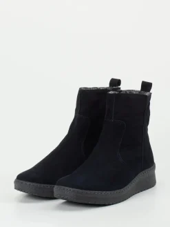 – Stiefelette aus Veloursleder tiefschwarz-Semler Discount