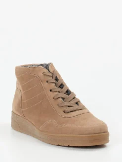 – Stiefelette aus Veloursleder sandbeige-Semler Online