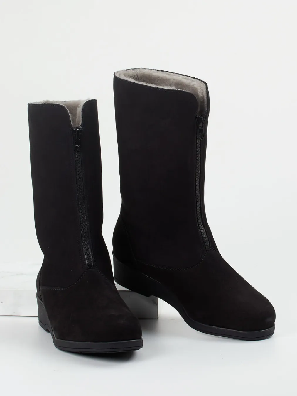 – Winterstiefel aus Veloursleder-Semler