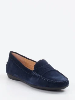 – Loafer aus Veloursleder Dunkel-Si Online