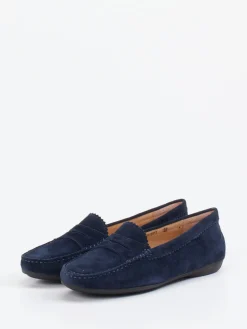 – Loafer aus Veloursleder Dunkel-Si Online