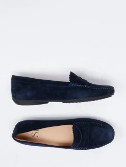 – Loafer aus Veloursleder Dunkel-Si Online