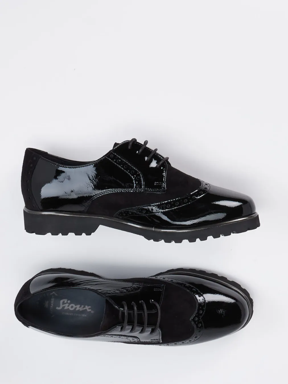 – Brogues aus Lackleder und Veloursleder-Sioux Best