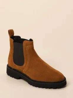 – Chelsea Boots aus Veloursleder cognacfarben-Sioux Online