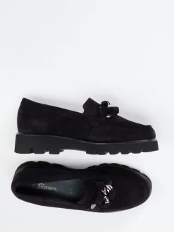 – Chunky-Loafer aus Veloursleder Tiefschwarz-Sioux Sale