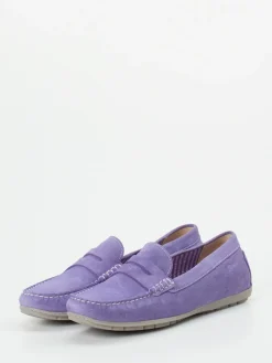 – Damen-Loafer aus Veloursleder Lavendel-Sioux Discount