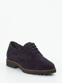 – Derby-Schnürschuh aus Veloursleder Dunkelviolett-Sioux Clearance