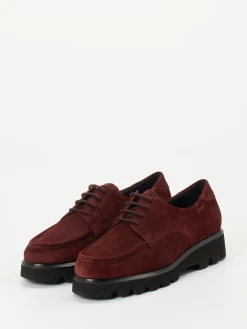 – Derby-Schnürschuh aus Veloursleder wein-Sioux