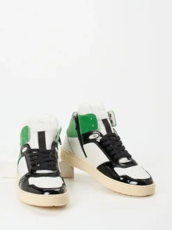 – High-Top Sneaker aus Kalbleder und Lackleder-Sioux Clearance