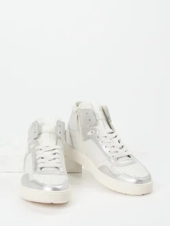 – High-Top Sneaker aus Metallicleder Offwhite-Sioux Hot