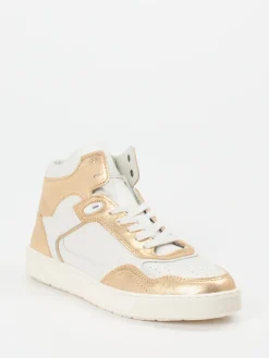 – High-Top Sneaker aus Metallicleder-Sioux