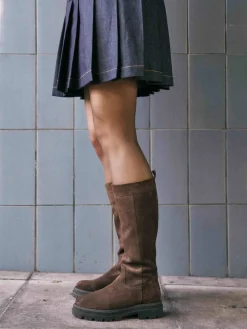 – Kniehohe Stiefel aus Veloursleder-Sioux Best