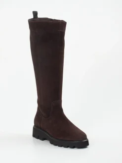 – Langschaftstiefel aus Veloursleder dunkel-Sioux New