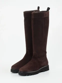 – Langschaftstiefel aus Veloursleder dunkel-Sioux New