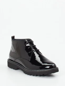 – Schnürstiefelette aus Lackleder-Sioux Hot