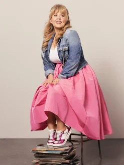 – Sneaker aus Lammnappa mit Metallic-Pink-Sioux Best