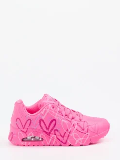 – Chunky Sneaker aus Nubukleder Neonpink-Skechers Discount