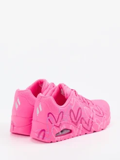 – Chunky Sneaker aus Nubukleder Neonpink-Skechers Discount