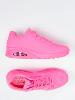 – Chunky Sneaker aus Nubukleder Neonpink-Skechers Discount