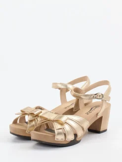 – Riemchensandale aus Metallicleder-Softclox Outlet