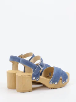 – Sandale aus geprägtem Leder in-Softclox New