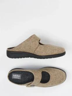 – Hausschuh aus Wollfilz in braun-Solidus New