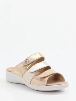 – Komfort-Pantolette aus Metallicleder-Solidus Best