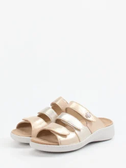 – Komfort-Pantolette aus Metallicleder-Solidus Best